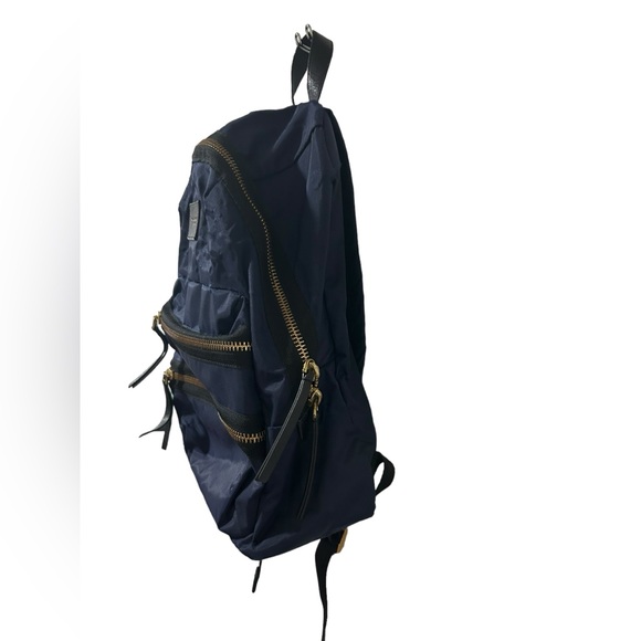 🎒 MARC JACOBS navy blue backpack | gold zippers - Picture 4 of 8